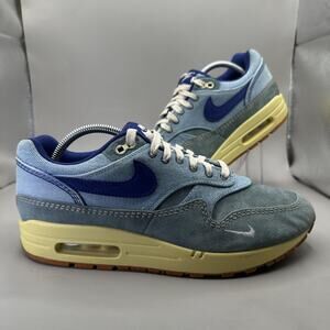 Nike Air Max 1 PRM Dirty Denim Shoes Mens Size 10 Blue Royal Yellow DV3050-300